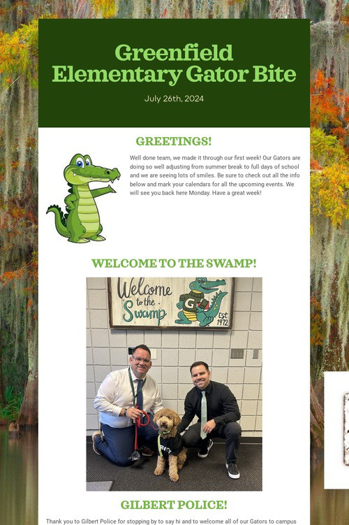 Greenfield Elementary Gator Bite
