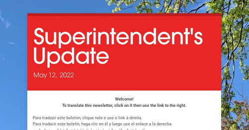 Superintendent's Update