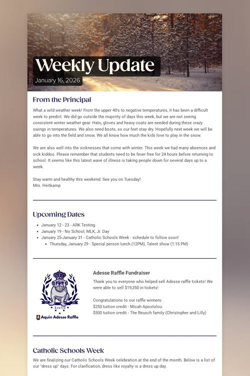 Weekly Update