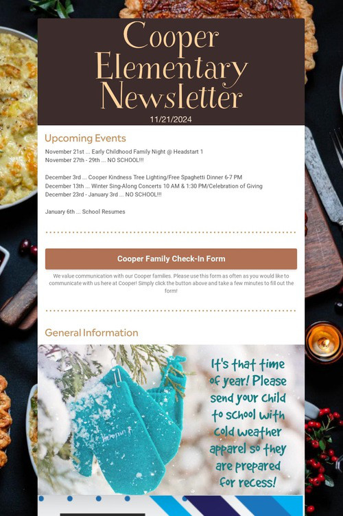 Cooper Elementary Newsletter