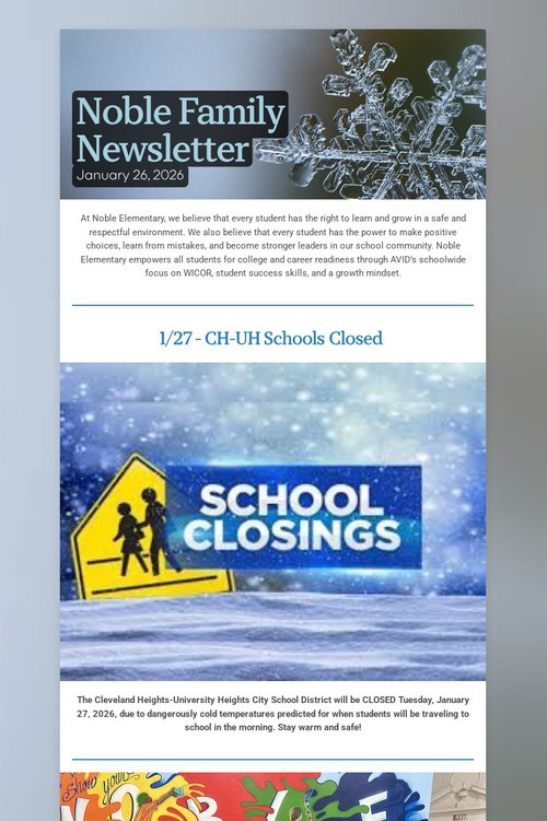 Noble Family Newsletter