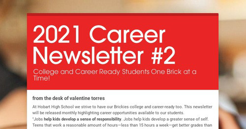 2021 Career Newsletter #2