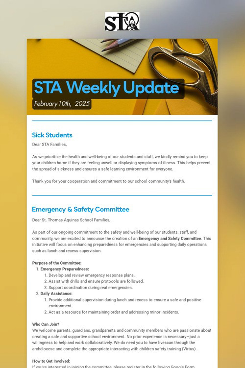 STA Weekly Update