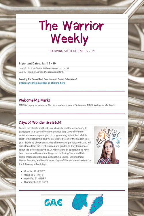 The Warrior Weekly