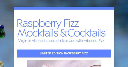 Raspberry Fizz Mocktails &Cocktails