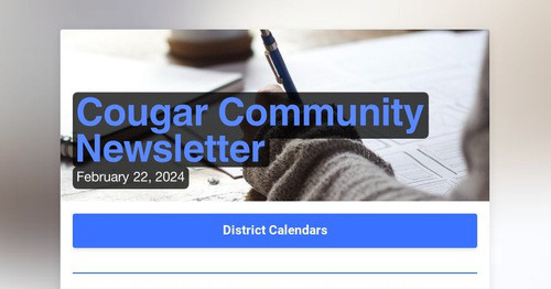 Cougar Community Newsletter