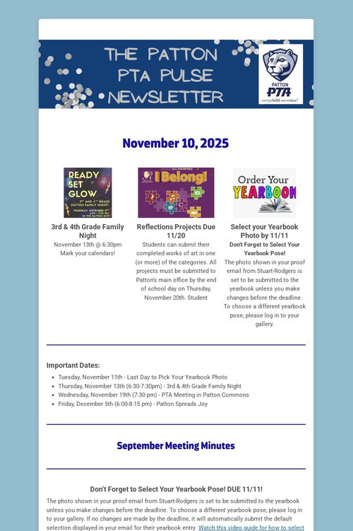 Patton PTA Pulse Newsletter