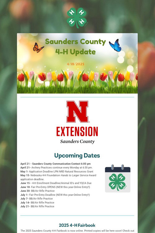 Saunders County 4-H Update