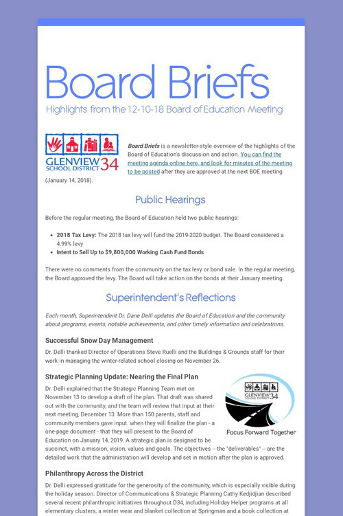 Board Briefs