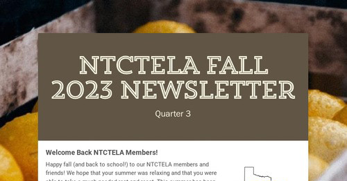 NTCTELA Fall 2023 Newsletter