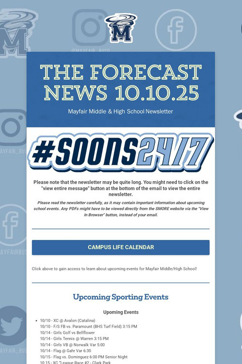 THE FORECAST News 10.10.25