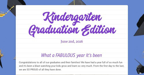 Kindergarten Graduation Edition