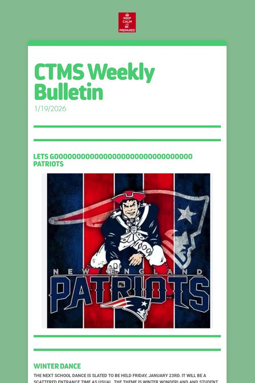CTMS Weekly Bulletin