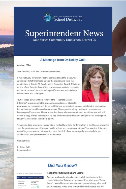 Superintendent News