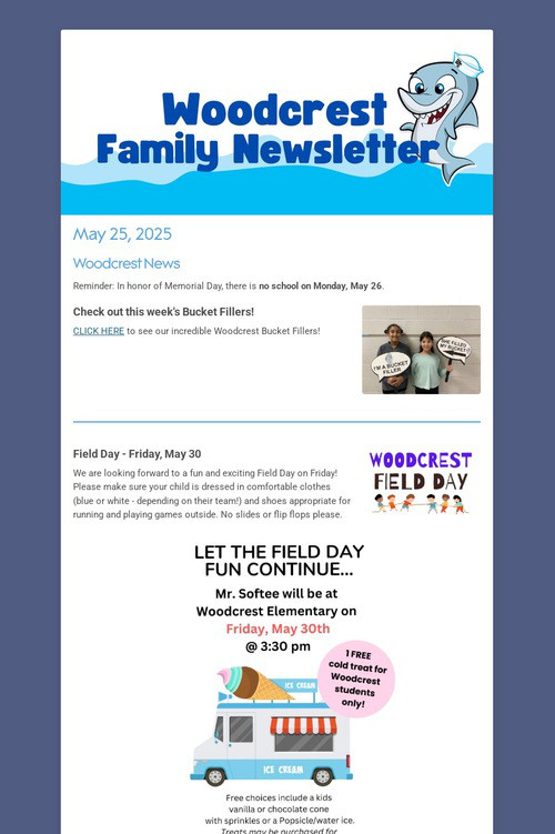 Woodcrest Family Newsletter