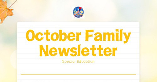 October Family Newsletter