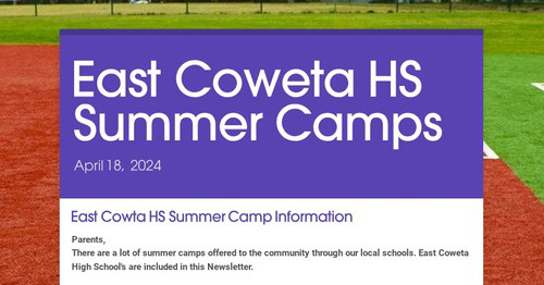 East Coweta HS Summer Camps