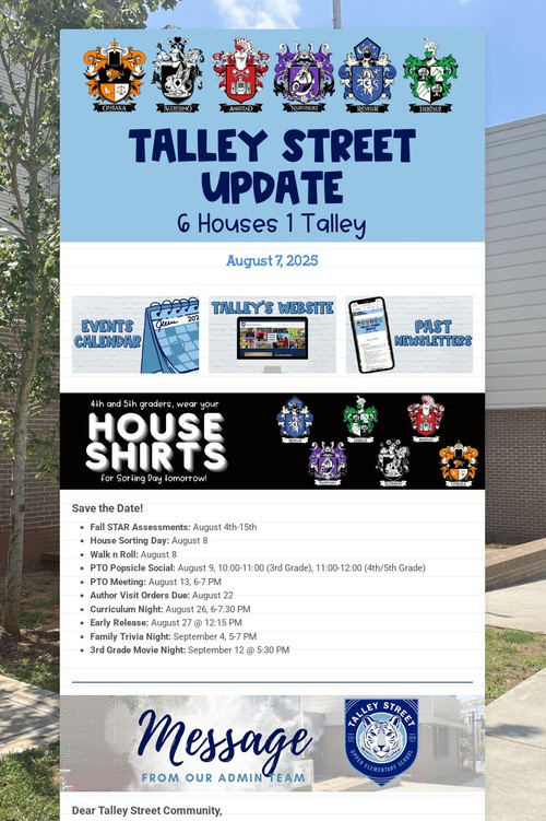 Talley Street Update