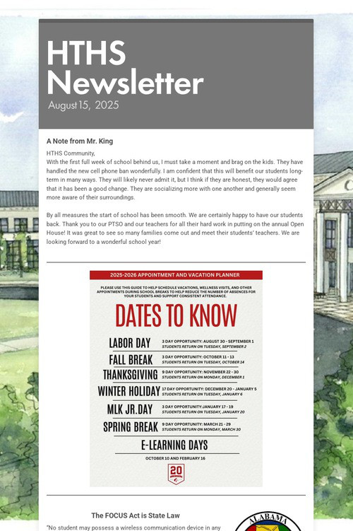 HTHS Newsletter