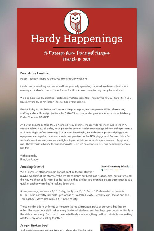 Hardy Happenings