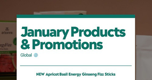 January Products & Promotions