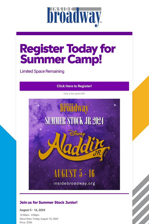 Register Today for Summer Camp!