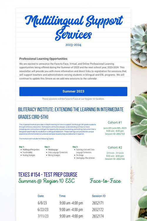 Multilingual Support Services