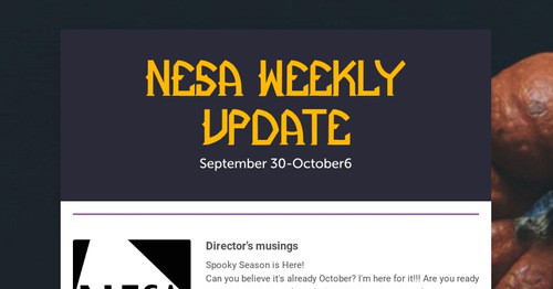 NESA Weekly Update