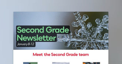 Second Grade Newsletter