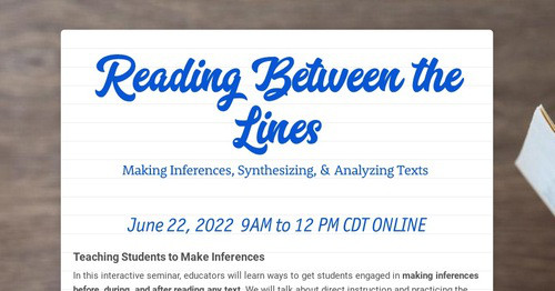 Reading Between the Lines