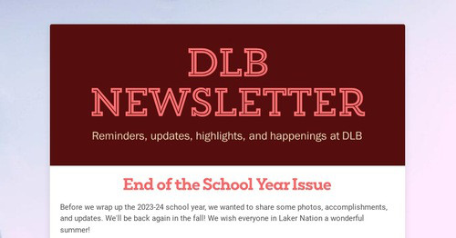 DLB Newsletter