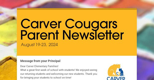 Carver Cougars Parent Newsletter