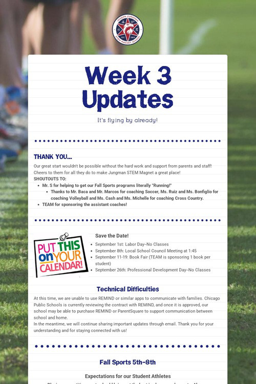 Week 3 Updates
