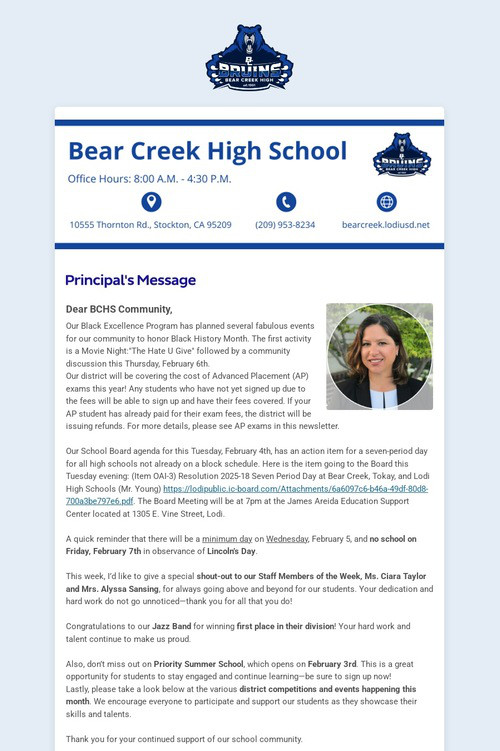 02/02/2025 BCHS Weekly Newsletter