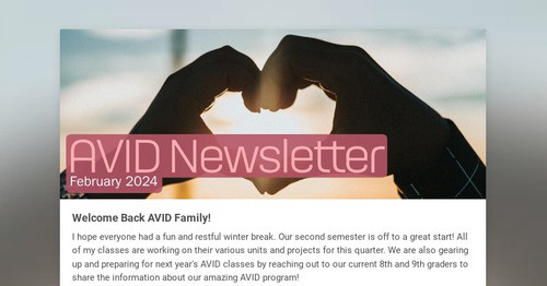 AVID Newsletter