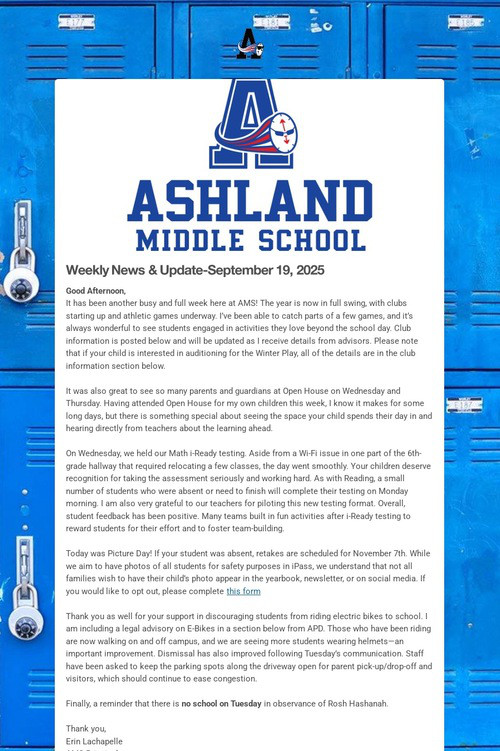 AMS UPDATE