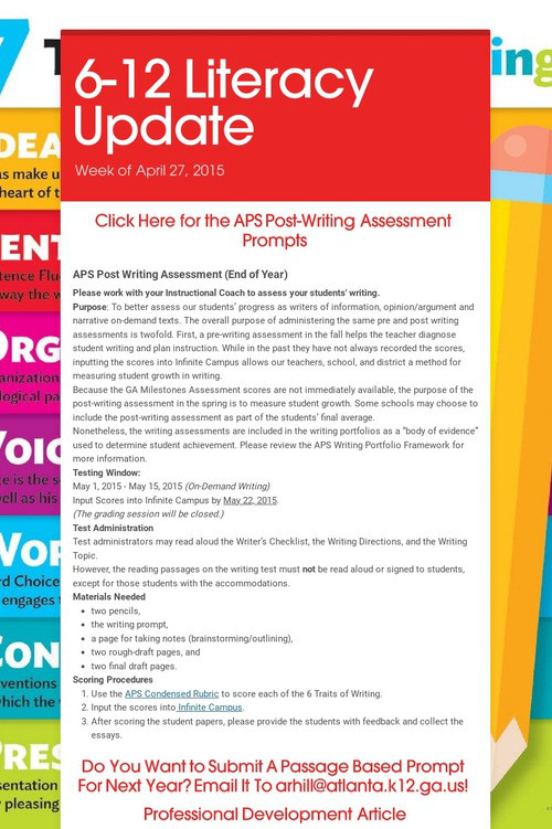 6-12 Literacy Update