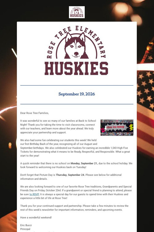 Rose Tree Elementary Weekly Update