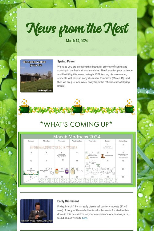 News from the Nest