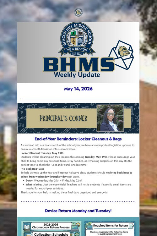BHMS Weekly Update
