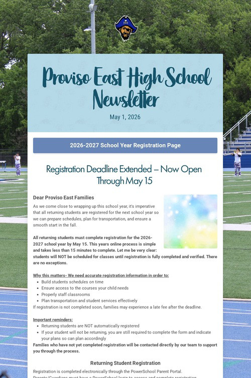 Proviso East High School Newsletter
