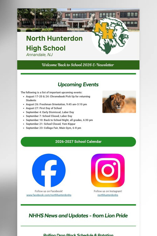 2026 Back to School Newsletter