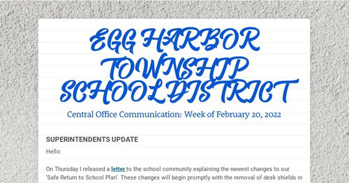 EGG HARBOR TOWNSHIP SCHOOL DISTRICT