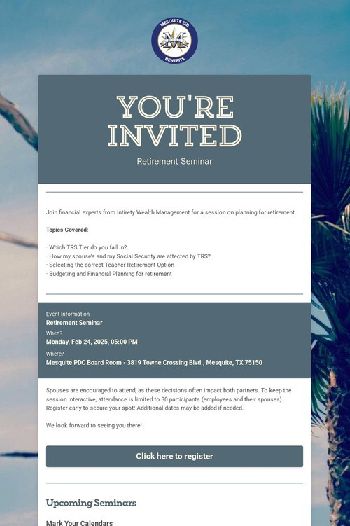 You're invited