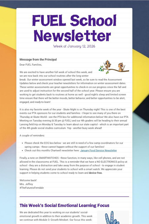 FUEL School Newsletter