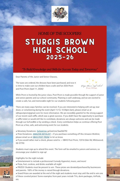 STURGIS BROWN HIGH SCHOOL