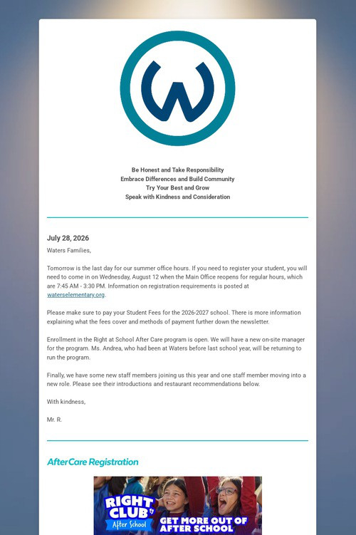 Summer Update