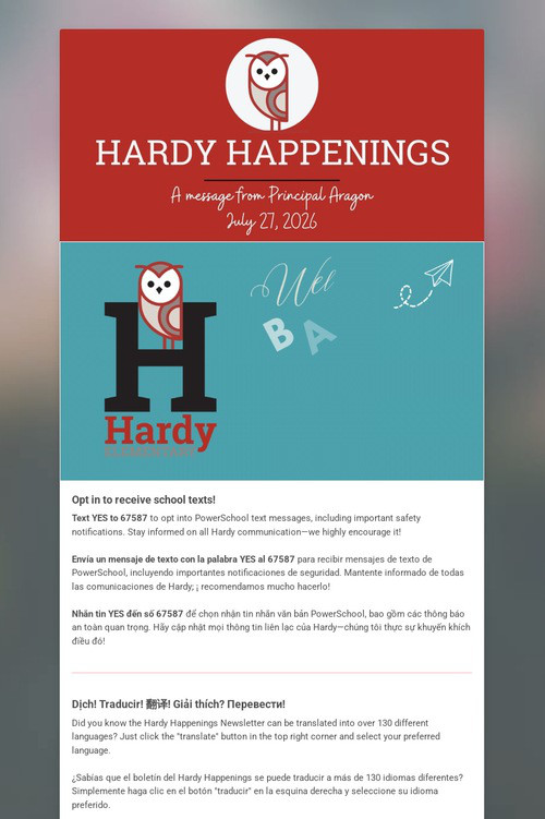 Hardy Happenings