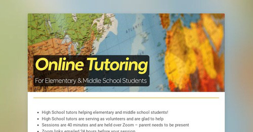 Online Tutoring