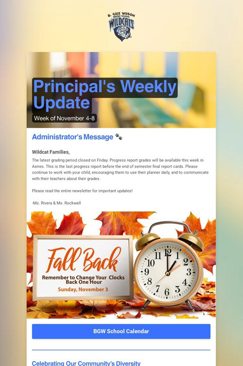 Principal's Weekly Update